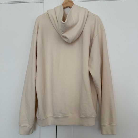 Sporty&Rich Serif Logo Hoodie - Cream - Picture 3 of 5